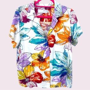 Vintage jams world floral brustroke shirt